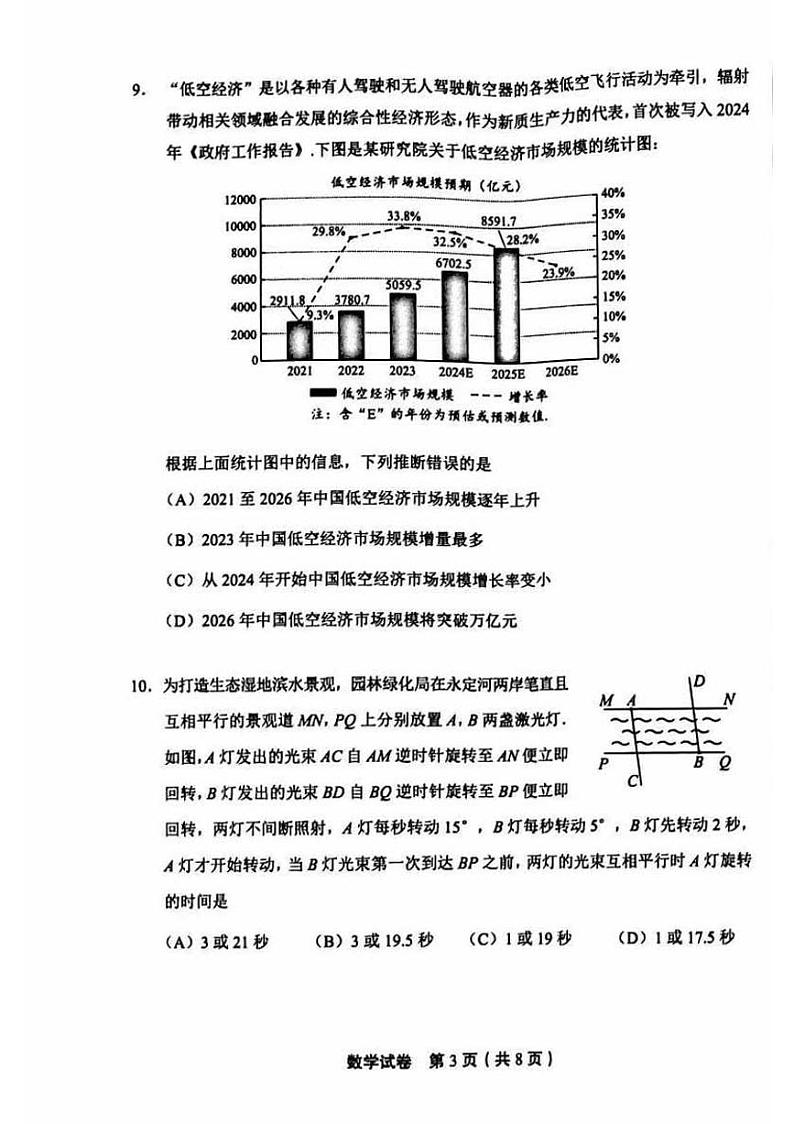 北京丰台2023-2024初一下学期期末数学试卷及答案03