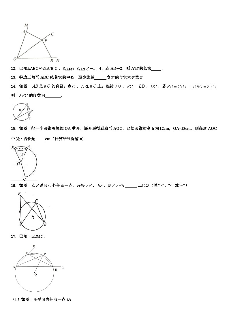 2022-2023学年安徽省安庆望江县联考九年级数学第一学期期末检测模拟试题含解析第3页
