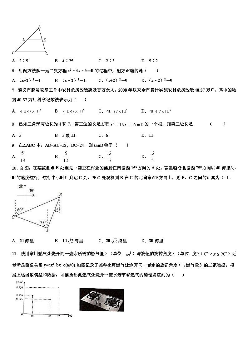 重庆北碚区2022-2023学年九年级数学第一学期期末学业质量监测模拟试题含解析02