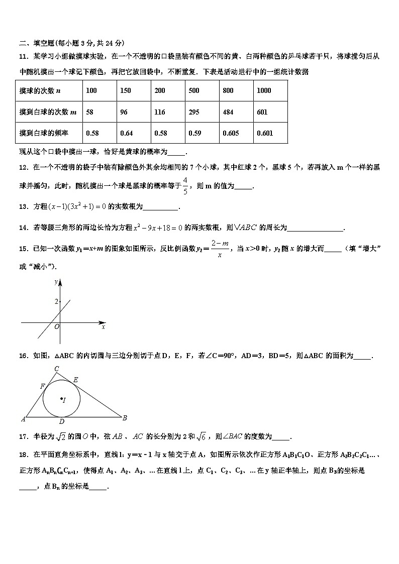 浙江省绍兴市柯桥区六校联盟2022-2023学年数学九上期末学业质量监测试题含解析03