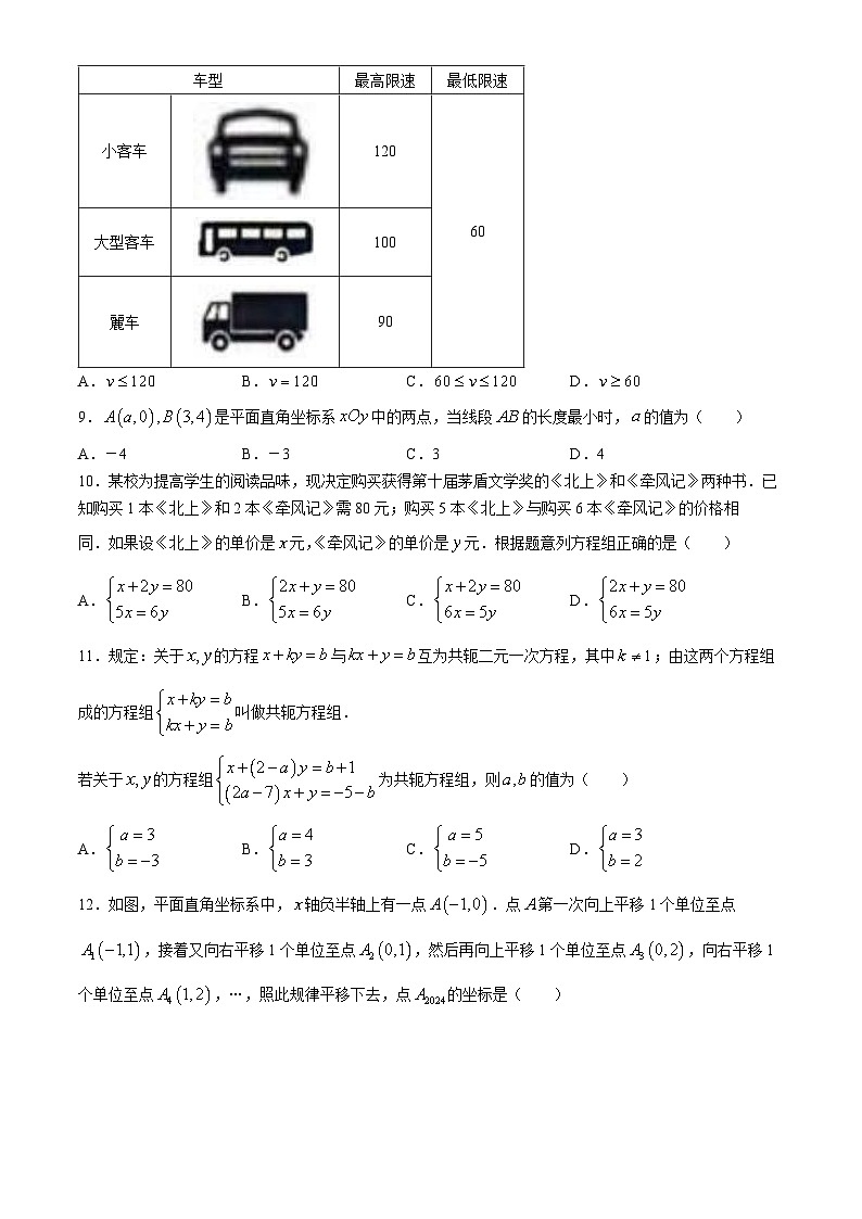 山东省德州市天衢新区2023-2024学年七年级下学期期末考试数学试题(无答案)第2页