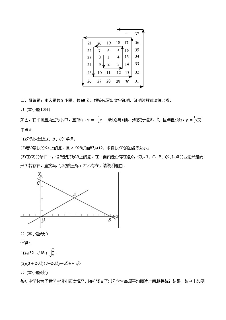 2023-2024学年黑龙江省绥化市绥棱县八年级（下）期末数学试卷（含答案）第3页