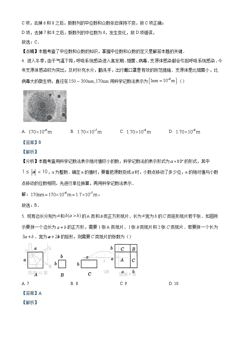 2024年山东省枣庄市薛城区中考二模数学试题（解析版）第3页