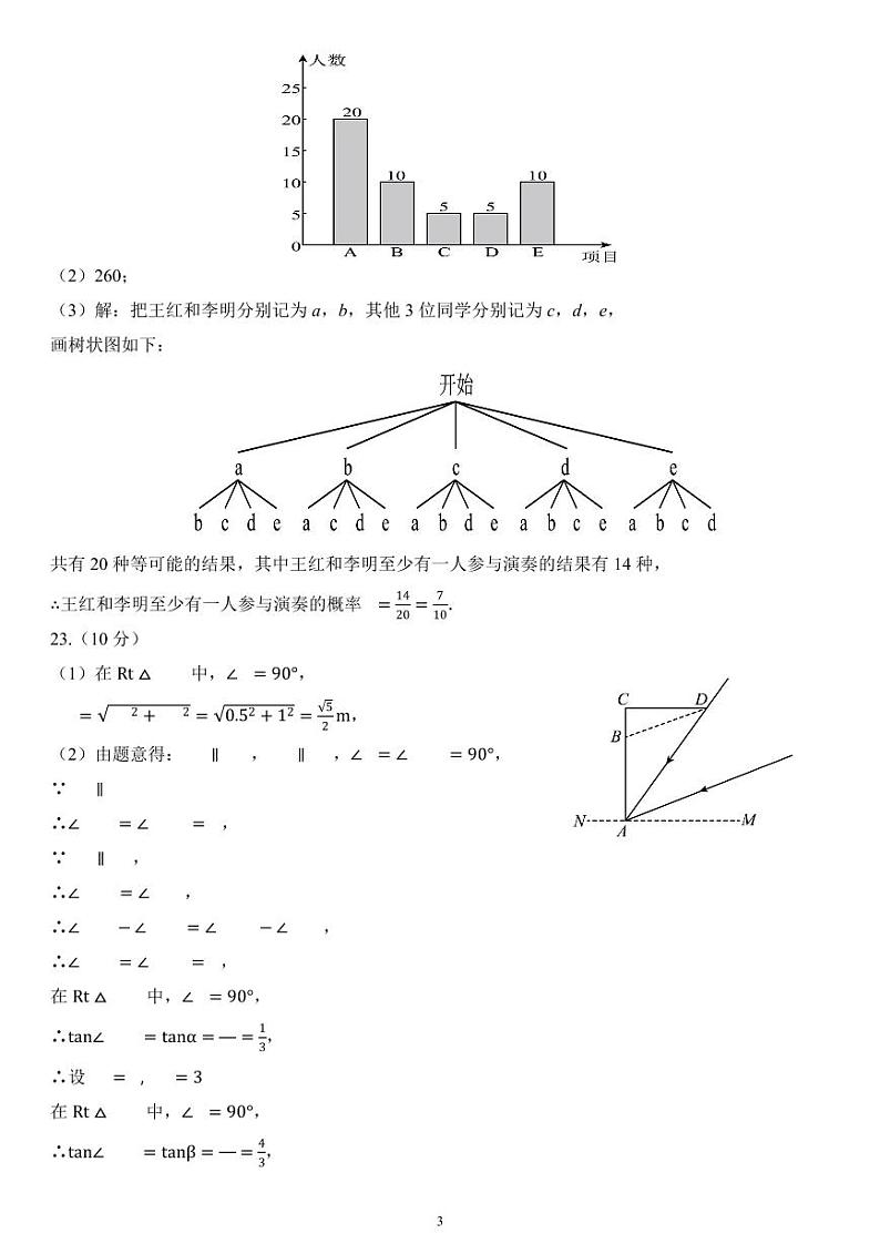 数学试题参考答案（4.23）第3页
