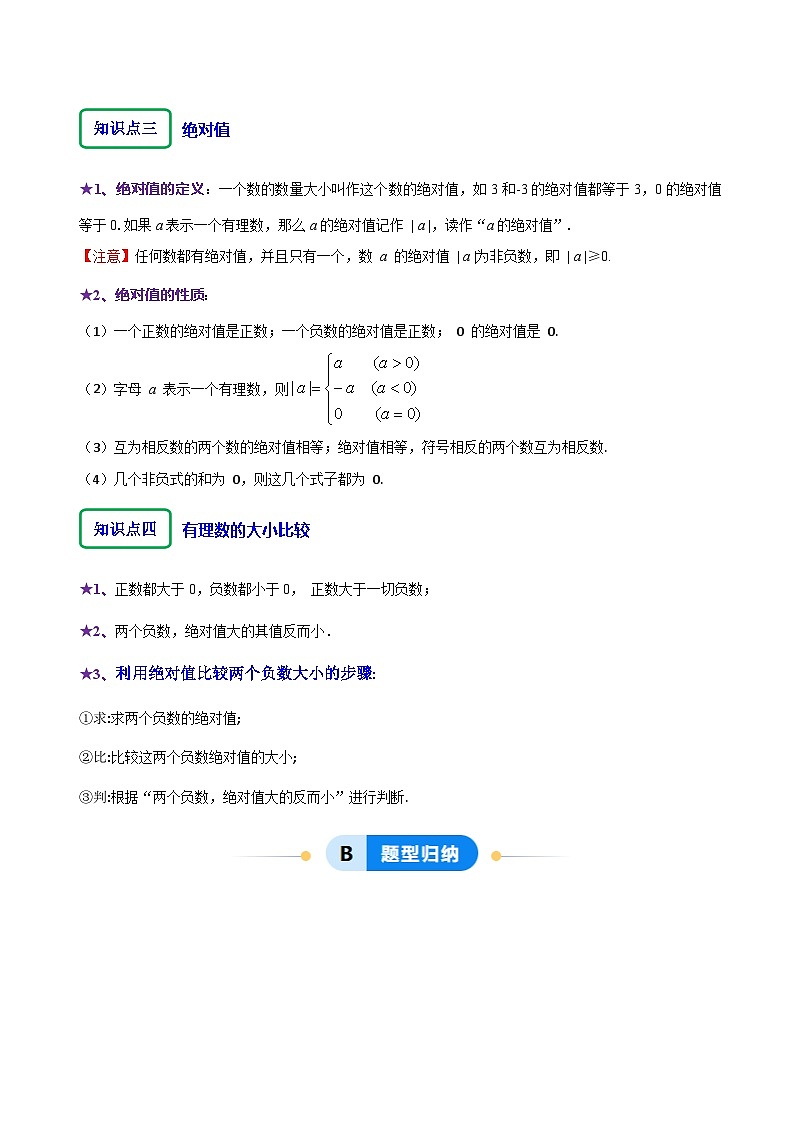 2.1.2绝对值和相反数（7大题型提分练）（原卷版）第2页