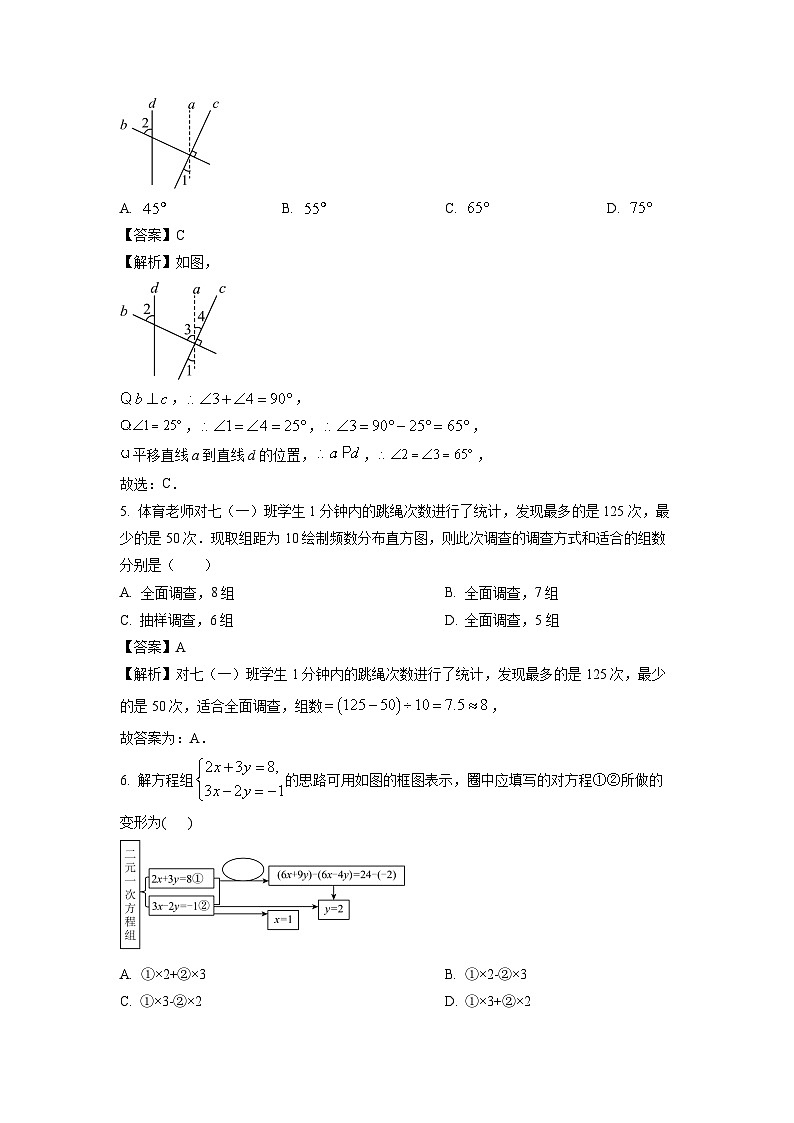 [数学][期末]河北省保定市阜平县2023-2024学年七年级下学期期末试题(解析版)第2页