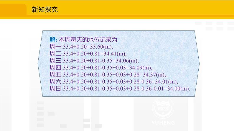 北师大版（2024版）七年级数学上册课件 2.2.5有理数加减混合运算的应用第8页