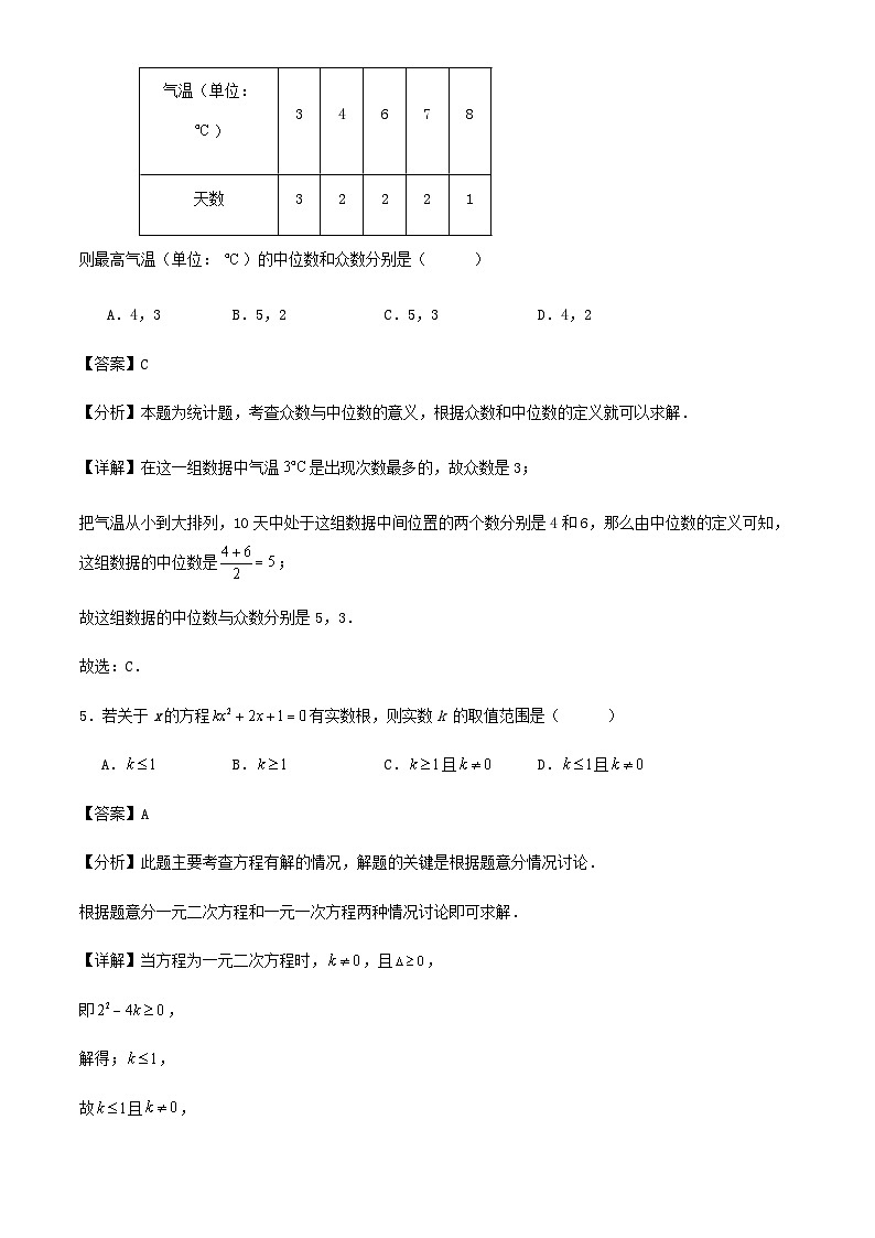 杭州市临平区八年级下学期期中数学模拟练习卷（解析版）第3页