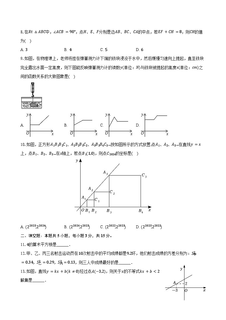 2023-2024学年河南省许昌市长葛市八年级（下）期末数学试卷（含答案）第2页
