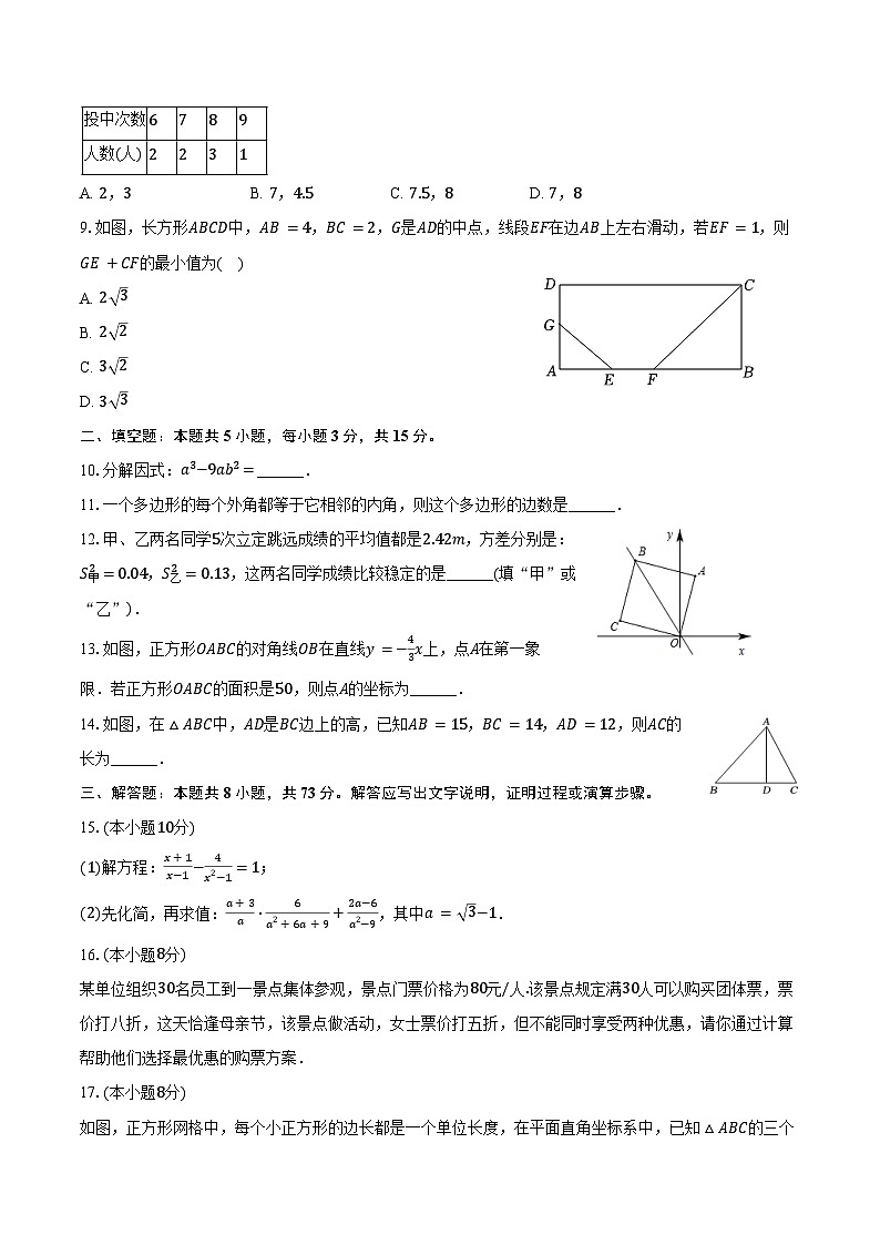2023-2024学年辽宁省辽阳市灯塔市八年级（下）期末数学试卷（含答案）第2页