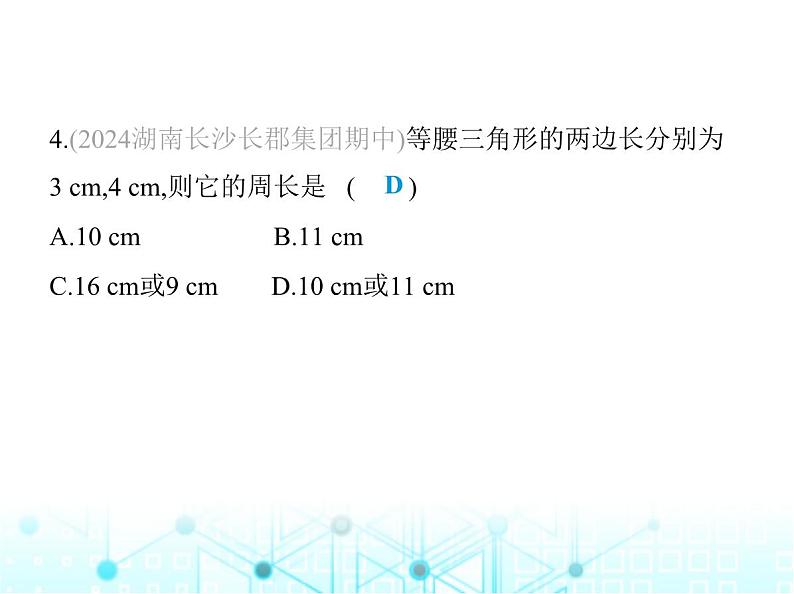 湘教版初中八年级数学上册期中素养综合测试课件06