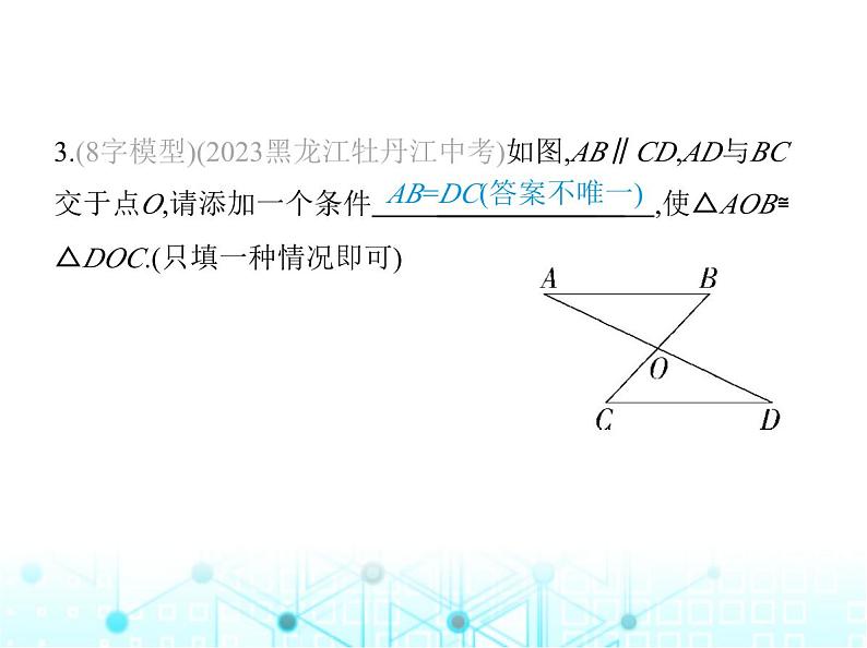 湘教版初中八年级数学上册2-5全等三角形第5课时全等三角形判定方法的灵活运用课件第6页