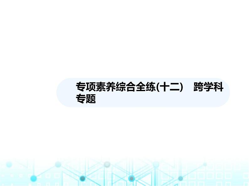 湘教版初中八年级数学上册专项素养综合练(十二)跨学科专题课件第1页