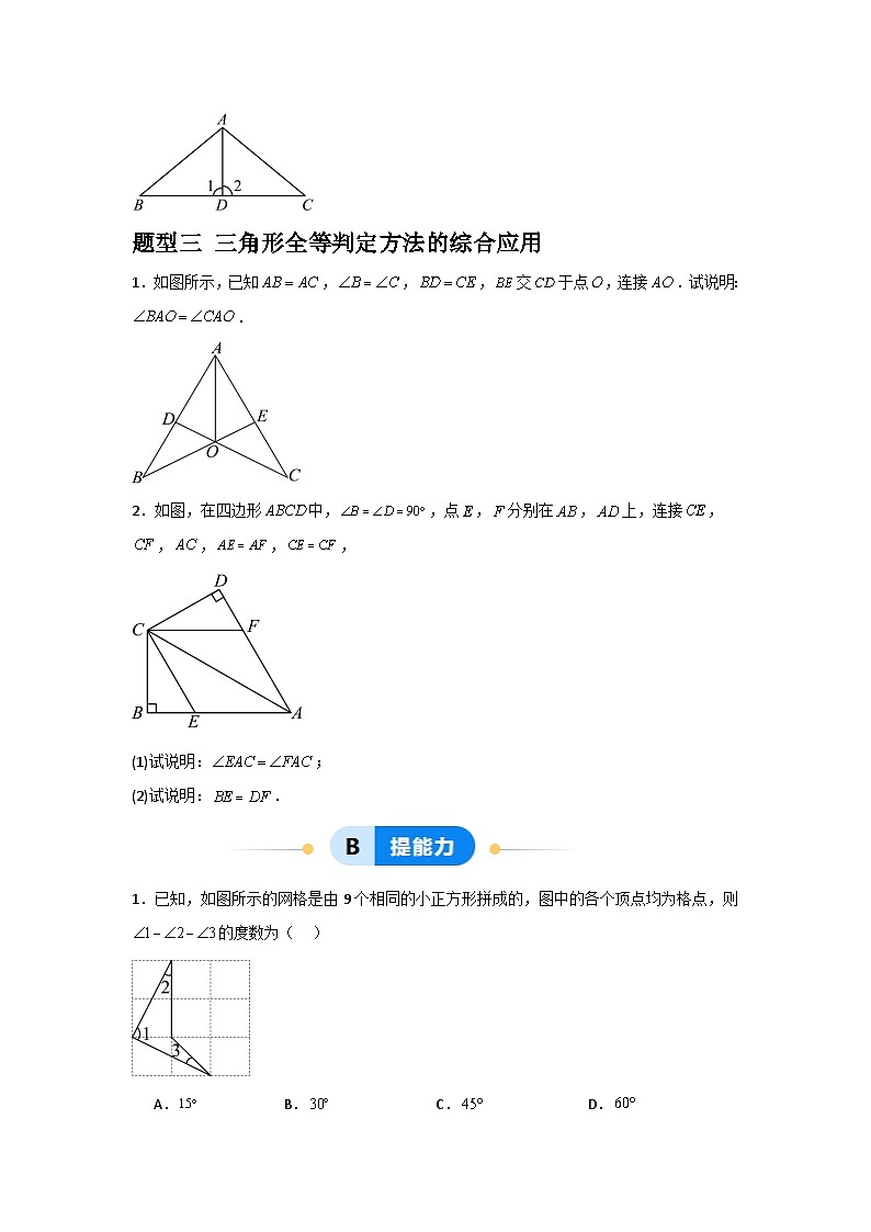 1.2.3怎样判定三角形全等（3题型基础+能力+创新+易错）03