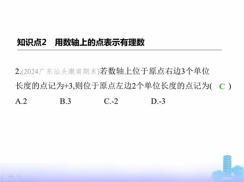 北师大版七年级数学上册第2章有理数及其运算1认识有理数第3课时数轴课件第4页