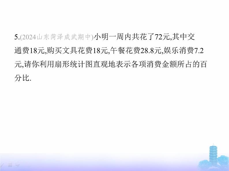 北师大版七年级数学上册第6章数据的收集与整理3数据的表示第1课时利用扇形统计图表示数据课件08