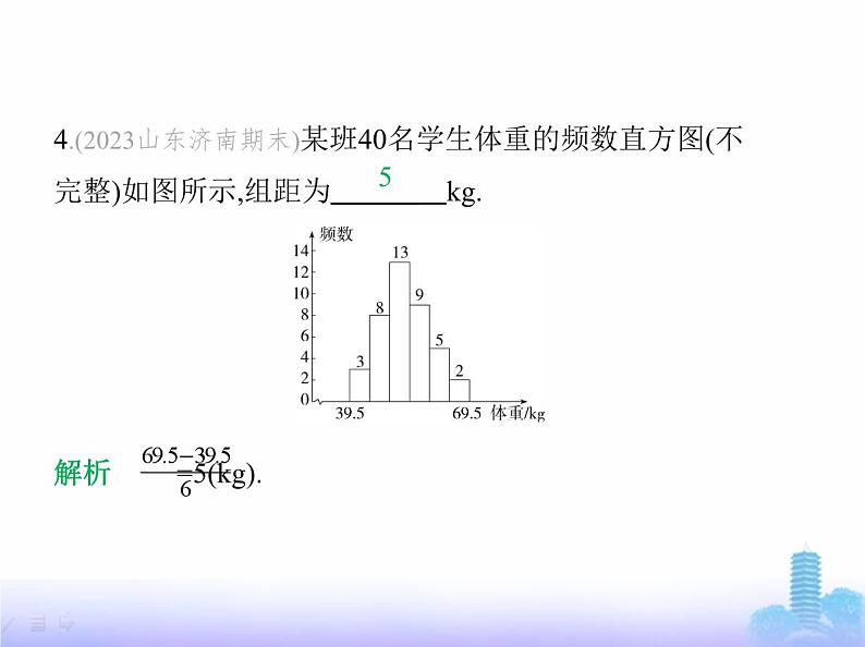 北师大版七年级数学上册第6章数据的收集与整理3数据的表示第2课时利用频数直方图表示数据课件05