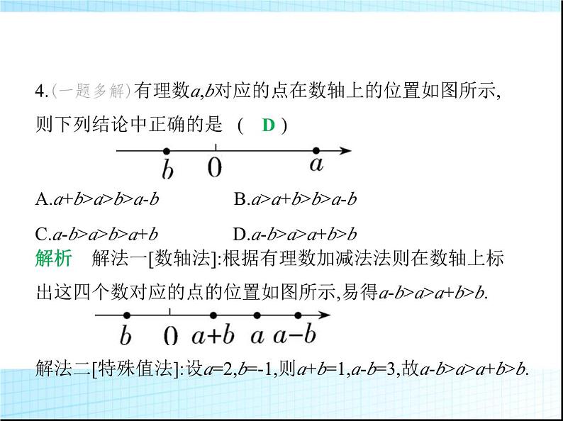 鲁教版六年级数学上册第2章有理数及其运算3第3课时有理数的减法练习课件05