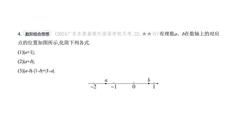 北师大版七年级数学上册专题小卷(3)绝对值的应用课件第5页