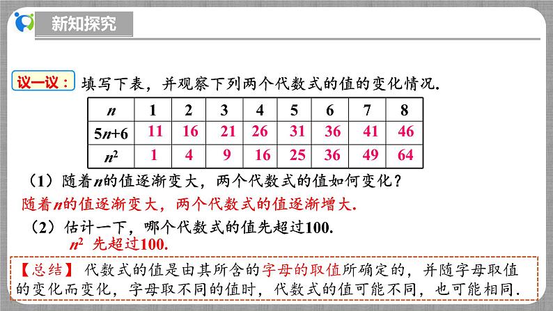 北师大版数学七年级上册 3.1.3 代数式第2课时 课件+教学设计+导学案+同步练习08