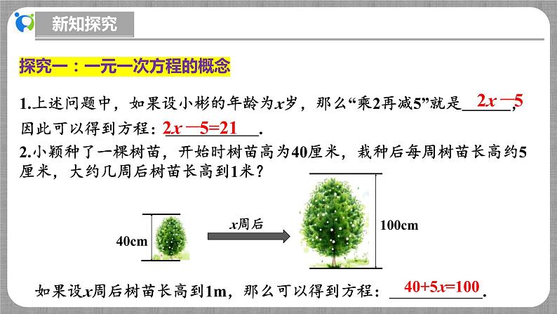 北师大版数学七年级上册 5.1.1 认识方程第1课时 课件+教学设计+导学案+同步练习06