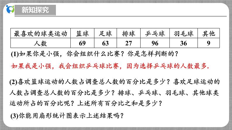 北师大版数学七年级上册 6.3.1 数据的表示-扇形统计图 课件+教学设计+导学案+同步练习07