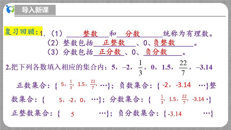 北师大版数学七年级上册 2.1.2 数轴 课件+教学设计+导学案+同步练习04