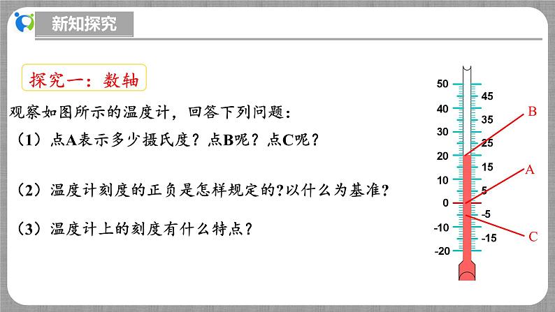 北师大版数学七年级上册 2.1.2 数轴 课件+教学设计+导学案+同步练习06