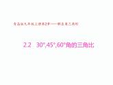 2.2 30°,45°,60°角的三角比（同步课件）-2024-2025学年9上数学同步课堂（青岛版）