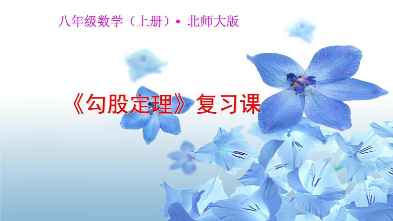 第1章 勾股定理-回顾与思考 北师大版八年级数学上册课件201