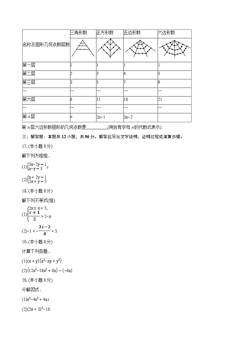2023-2024学年北京市通州区七年级下学期期末数学试题（含详细答案解析）03