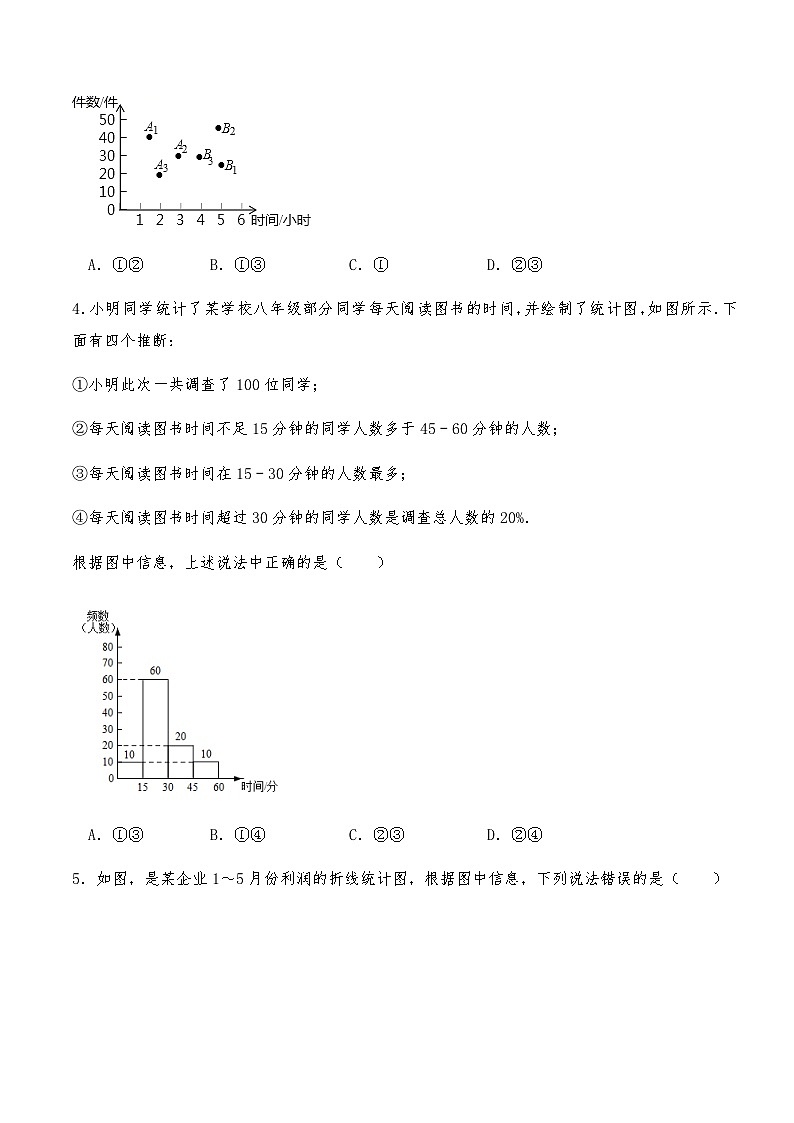 八年级数学下册试题 7.2 统计图的选用-苏科版（含答案）02