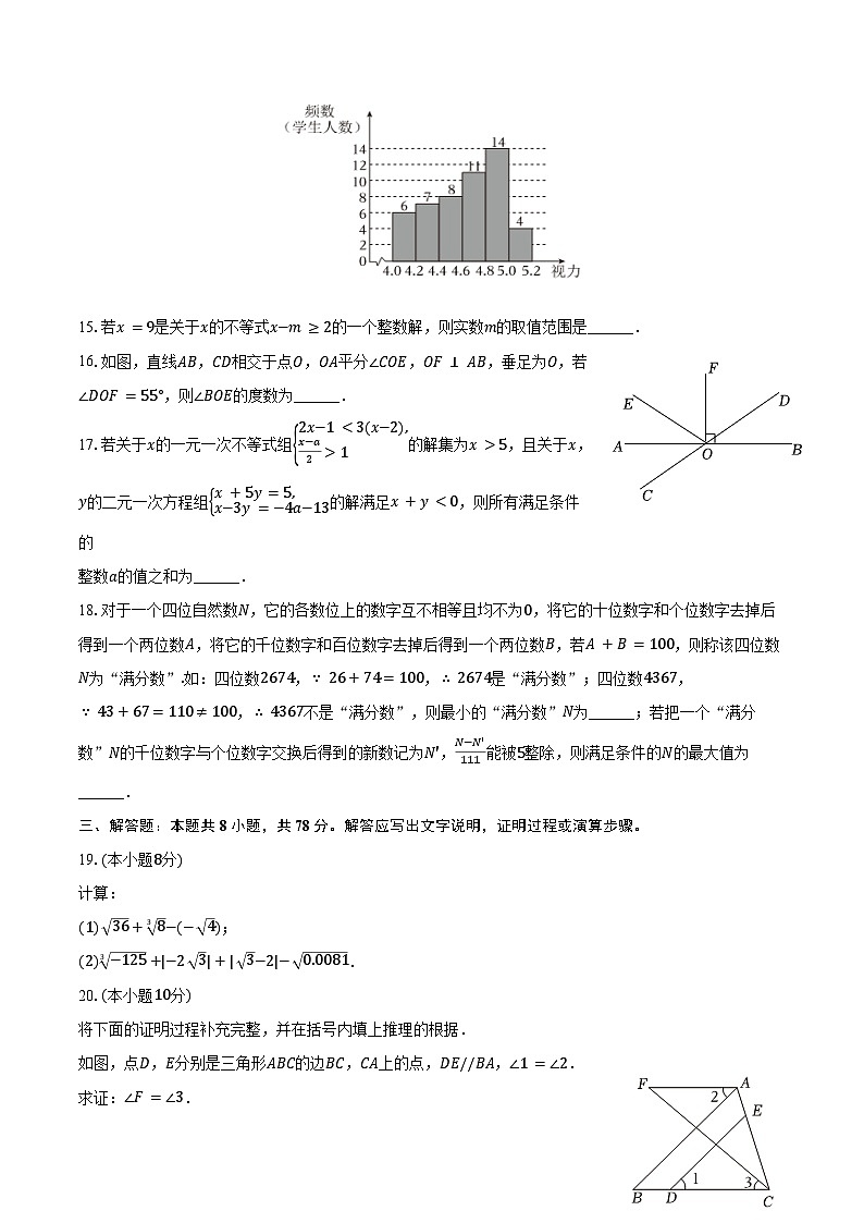 2023-2024学年重庆市潼南区七年级（下）期末数学试卷（含答案）03