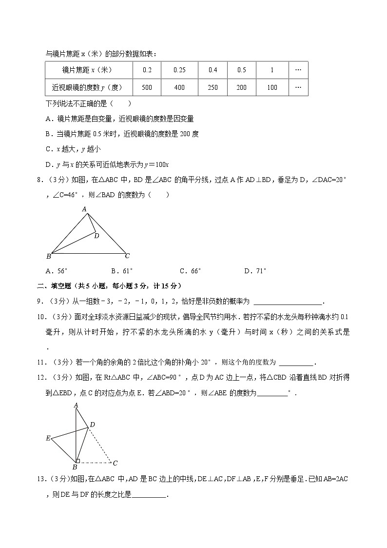 陕西省咸阳市乾县注泔镇部分学校2023-2024学年七年级下学期期末调研数学试题（含答案第2页