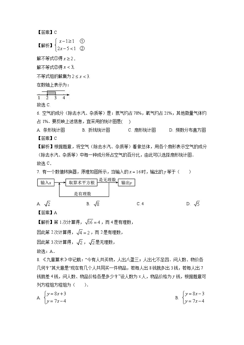 [数学][期末]黑龙江省齐齐哈尔市龙江县2023-2024学年七年级下学期期末试题(解析版)03