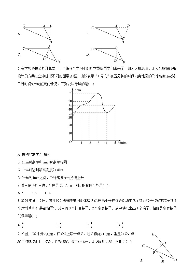 2023-2024学年山东省枣庄市薛城区七年级（下）期末数学试卷(含详细答案解析)02