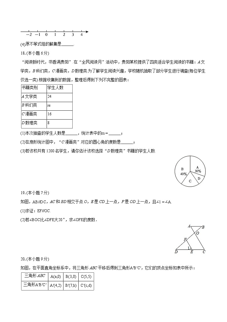 2023-2024学年山东省济宁市汶上县七年级（下）期末数学试卷(含详细答案解析)03