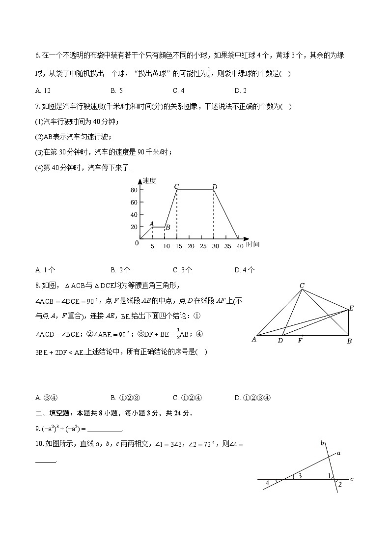 2023-2024学年江西省九江市都昌县七年级（下）期末数学试卷(含详细答案解析)02