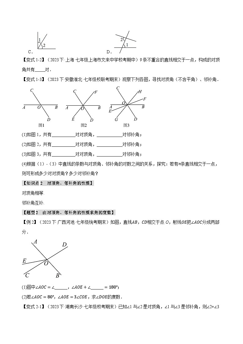 专题6.5 直线的相交【八大题型】-最新七年级数学上册重点题型和专项训练系列（浙教版）02