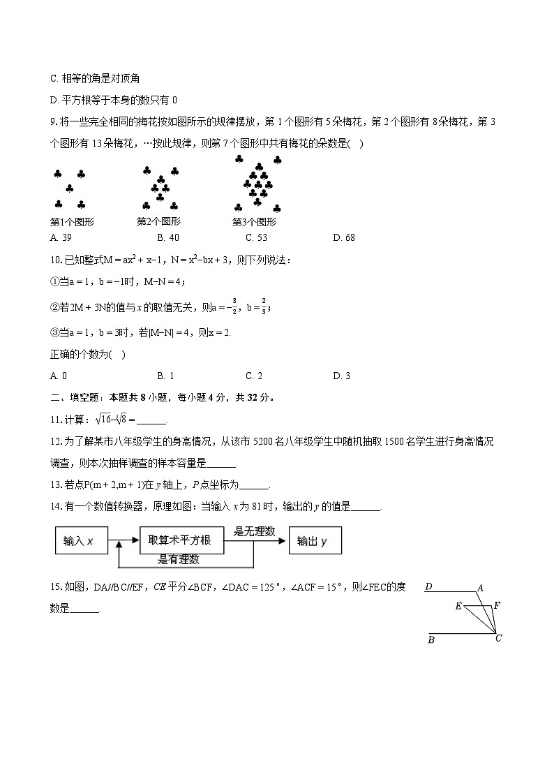 2023-2024学年重庆市开州区七年级（下）期末数学试卷（含详细答案解析）02