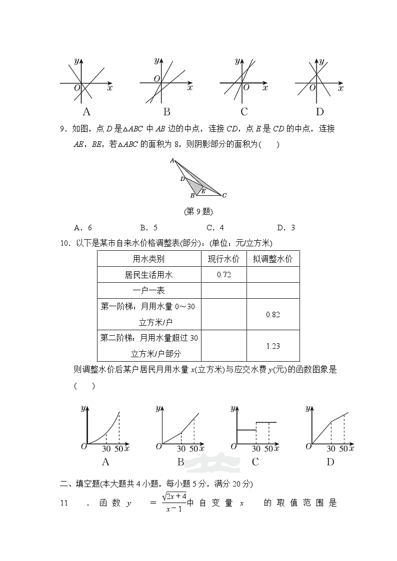 沪科版数学八上 第一学期期中学情评估02