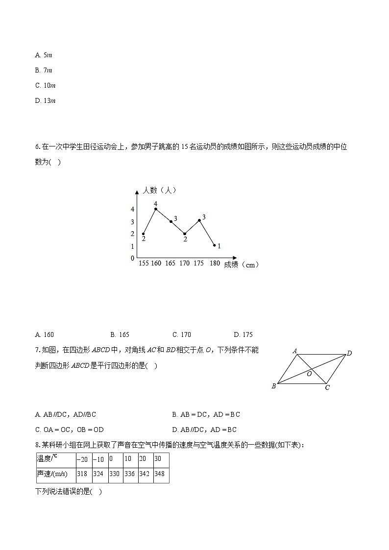 2023-2024学年河北省保定市涿州市八年级（下）期末数学试卷（含详细答案解析）02