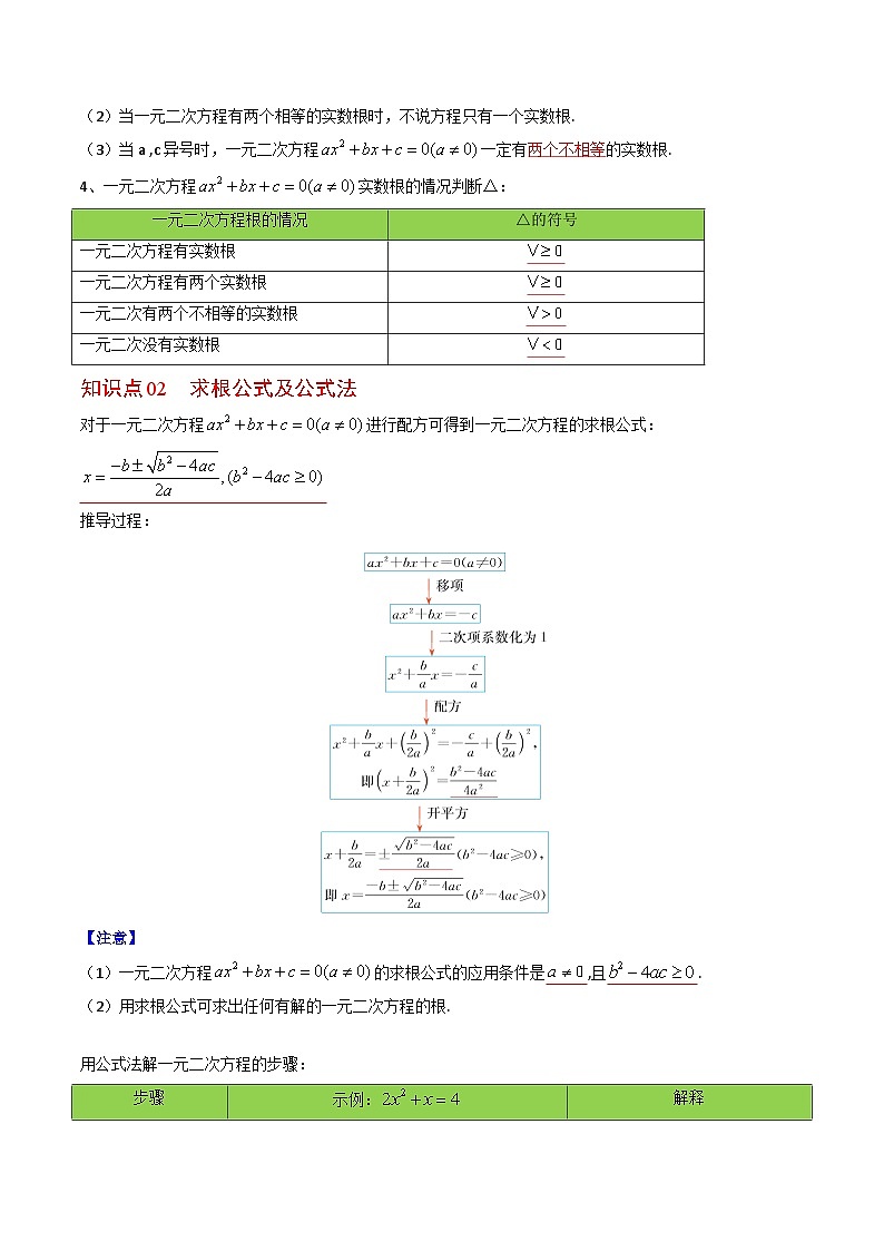 人教版九年级数学上册同步讲义专题第03课  公式法（教师版）第2页