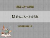 5.1 认识二元一次方程组（课件+教学设计+导学案+同步练习）