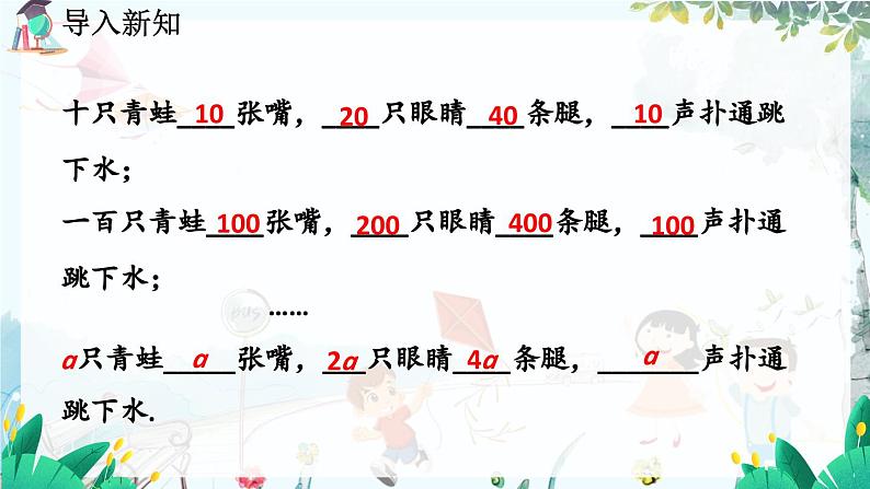 北师大数学七年级上册 3.1.1 字母表示数 【PPT课件】03