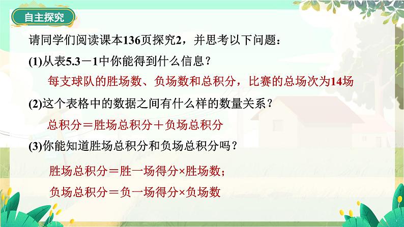 人教版数学七年级上册 第5章  5.3   第3课时　球赛积分问题 PPT课件06
