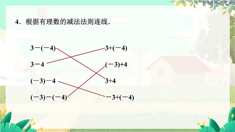 人教版数学七年级上册 第2章  2.1.2   第1课时　有理数减法的运算法则 PPT课件08