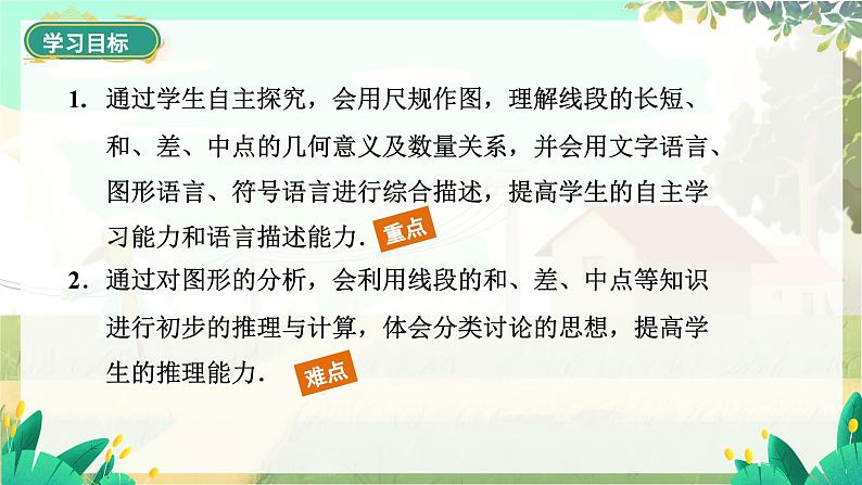 人教版数学七年级上册 第6章  6.2.2   线段的比较与运算 PPT课件02