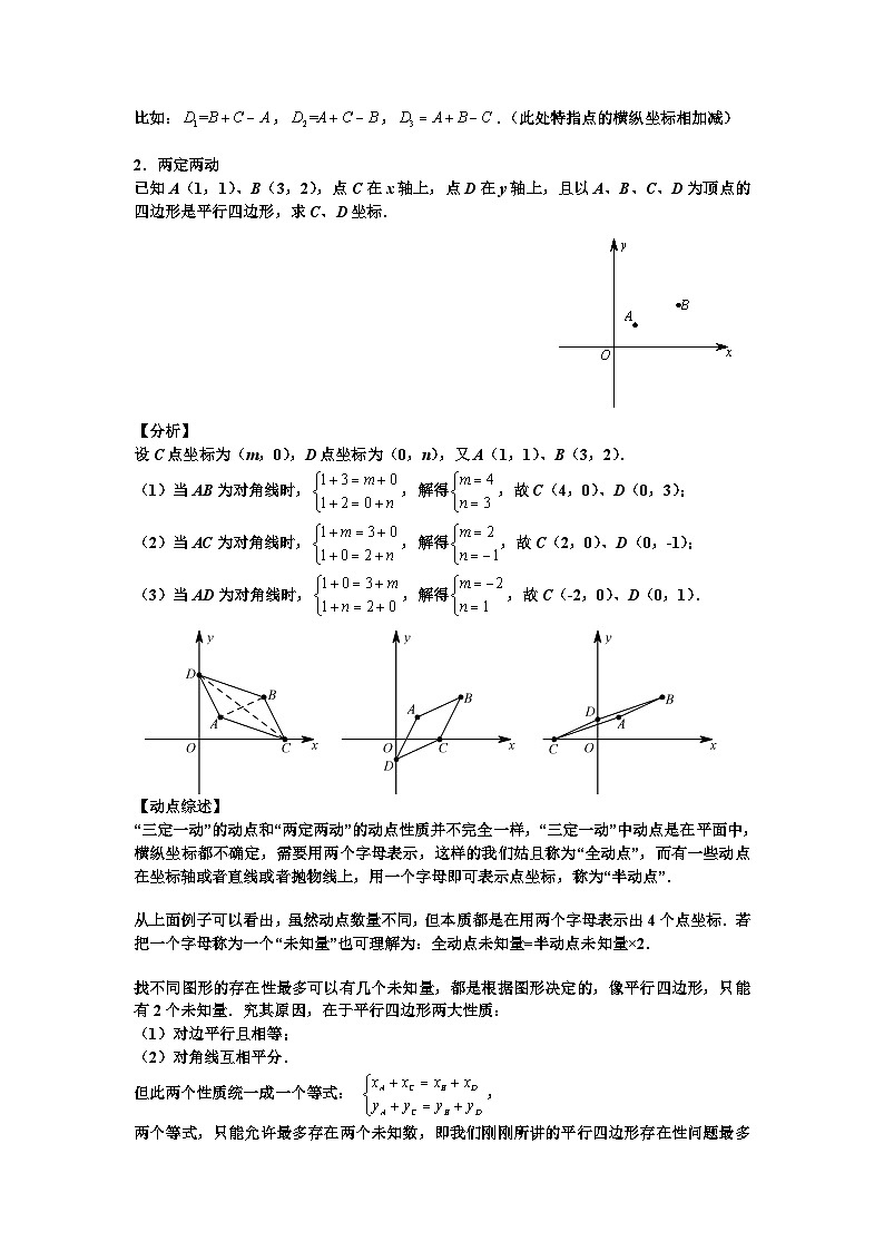 初中数学中考复习专题满分秘籍讲义练习 几何模型平行四边形的存在性问题第3页