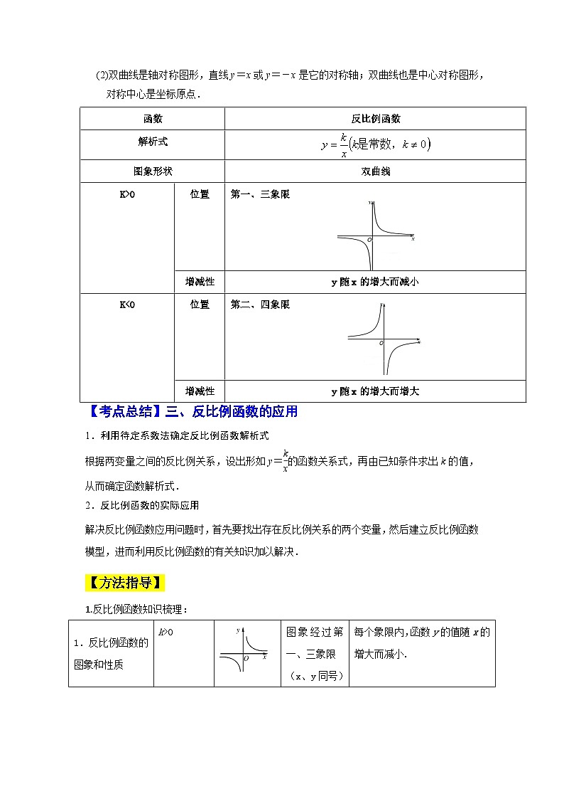 初中数学中考复习专题满分秘籍讲义练习反比例函数的综合突破第3页